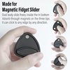 image:imageFREELOVE Metal Magnetic Fidget Toys Slider for Adults Pivot Sliding Magnet Clicker Compact Triangle Haptic Coin Quiet Operate for Stress Relief Anxiety Black SmallGen2Black