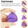 image:imageFREELOVE Metal Magnetic Fidget Toys Slider for Adults Pivot Sliding Magnet Clicker Compact Triangle Haptic Coin Quiet Operate for Stress Relief Anxiety Black SmallGen2Purple