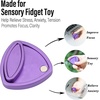 image:imageFREELOVE Metal Magnetic Fidget Toys Slider for Adults Pivot Sliding Magnet Clicker Compact Triangle Haptic Coin Quiet Operate for Stress Relief Anxiety Black SmallGen2Purple