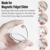 image:imageFREELOVE Metal Magnetic Fidget Toys Slider for Adults Pivot Sliding Magnet Clicker Compact Triangle Haptic Coin Quiet Operate for Stress Relief Anxiety Black SmallGen2Silver