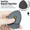 image:imageFREELOVE Metal Magnetic Fidget Toys Slider for Adults Pivot Sliding Magnet Clicker Compact Triangle Haptic Coin Quiet Operate for Stress Relief Anxiety Black SmallGen2Aluminum Alloy Black