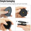 image:imageFREELOVE Metal Magnetic Fidget Toys Slider for Adults Pivot Sliding Magnet Clicker Compact Triangle Haptic Coin Quiet Operate for Stress Relief Anxiety Black SmallGen2Aluminum Alloy Black