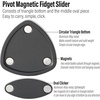 image:imageFREELOVE Metal Magnetic Fidget Toys Slider for Adults Pivot Sliding Magnet Clicker Compact Triangle Haptic Coin Quiet Operate for Stress Relief Anxiety Black SmallGen2Black