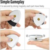 image:imageFREELOVE Metal Magnetic Fidget Toys Slider for Adults Pivot Sliding Magnet Clicker Compact Triangle Haptic Coin Quiet Operate for Stress Relief Anxiety Black SmallGen2Aluminum Alloy Silver