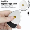 image:imageFREELOVE Metal Magnetic Fidget Toys Slider for Adults Pivot Sliding Magnet Clicker Compact Triangle Haptic Coin Quiet Operate for Stress Relief Anxiety Black SmallGen2Aluminum Alloy Silver