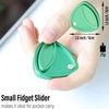image:imageFREELOVE Metal Magnetic Fidget Toys Slider for Adults Pivot Sliding Magnet Clicker Compact Triangle Haptic Coin Quiet Operate for Stress Relief Anxiety Black SmallGen2Green