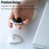 image:imageFREELOVE Metal Magnetic Fidget Toys Slider for Adults Pivot Sliding Magnet Clicker Compact Triangle Haptic Coin Quiet Operate for Stress Relief Anxiety Black SmallGen2Aluminum Alloy Silver