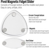 image:imageFREELOVE Metal Magnetic Fidget Toys Slider for Adults Pivot Sliding Magnet Clicker Compact Triangle Haptic Coin Quiet Operate for Stress Relief Anxiety Black SmallGen2Silver