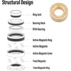 image:imageFREELOVE Metal Magnetic Paragraph Slider Fidget Spinner Toys for Adults Mini Small Magnet Fidget Ring Heavy Brass Haptic Block Premium Silent Bearing PunkPunk