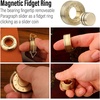 image:imageFREELOVE Metal Magnetic Paragraph Slider Fidget Spinner Toys for Adults Mini Small Magnet Fidget Ring Heavy Brass Haptic Block Premium Silent Bearing PunkPunk