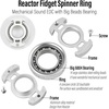 image:imageFREELOVE Metal Ring Fidget Toys for Men Adults Aluminum Alloy Chain Bike Sound Anxiety Ring Nuclear Reactor Design with 6804 Ball Bearing Finger RollerSilver