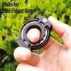 image:imageFREELOVE Metal Ring Fidget Toys for Men Adults Aluminum Alloy Chain Bike Sound Anxiety Ring Nuclear Reactor Design with 6804 Ball Bearing Finger RollerBlack