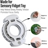 image:imageFREELOVE Metal Ring Fidget Toys for Men Adults Aluminum Alloy Chain Bike Sound Anxiety Ring Nuclear Reactor Design with 6804 Ball Bearing Finger RollerSilver