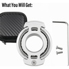 image:imageFREELOVE Metal Ring Fidget Toys for Men Adults Aluminum Alloy Chain Bike Sound Anxiety Ring Nuclear Reactor Design with 6804 Ball Bearing Finger RollerSilver