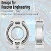 image:imageFREELOVE Metal Ring Fidget Toys for Men Adults Aluminum Alloy Chain Bike Sound Anxiety Ring Nuclear Reactor Design with 6804 Ball Bearing Finger RollerSilver