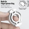 image:imageFREELOVE Metal Ring Fidget Toys for Men Adults Aluminum Alloy Chain Bike Sound Anxiety Ring Nuclear Reactor Design with 6804 Ball Bearing Finger RollerSilver