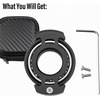 image:imageFREELOVE Metal Ring Fidget Toys for Men Adults Aluminum Alloy Chain Bike Sound Anxiety Ring Nuclear Reactor Design with 6804 Ball Bearing Finger RollerBlack