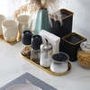 image:imageFREELOVE Mirror Gold Tray for Bathroom Vanity Perfume Small Brass Metal Decorative Trays Rectangle Round Oval Trinket for Napkin Glass Soap Sink Decanter Towel Candle Jewelry 59X15Mirror Gold Oval 51x118