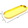 image:imageFREELOVE Mirror Gold Tray for Bathroom Vanity Perfume Small Brass Metal Decorative Trays Rectangle Round Oval Trinket for Napkin Glass Soap Sink Decanter Towel Candle Jewelry 59X15Mirror Gold Oval 37x9