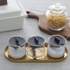 image:imageFREELOVE Mirror Gold Tray for Bathroom Vanity Perfume Small Brass Metal Decorative Trays Rectangle Round Oval Trinket for Napkin Glass Soap Sink Decanter Towel Candle Jewelry 59X15Mirror Gold Oval 51x118