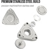 image:imageFREELOVE Rotary Metal Fidget Spinner for Adults Stainless Steel Heavy Spinning Toys Small Mini Hand Figette Silent Bearing Premium Long High Spin Fidget Toys Stainless Steel SilverStainless Steel Silver