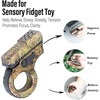 image:imageFREELOVE Zoom Premium Metal Fidget Toys for Adults Small Magnetic Slider Heavy Folding Haptic Block Ratchet Wheel Fidget Ring Flip Back Loading EDC Ball Press Push Clicker BlackArmygreen