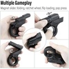 image:imageFREELOVE Zoom Premium Metal Fidget Toys for Adults Small Magnetic Slider Heavy Folding Haptic Block Ratchet Wheel Fidget Ring Flip Back Loading EDC Ball Press Push Clicker BlackBlack
