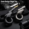 image:imageFREELOVE Zoom Premium Metal Fidget Toys for Adults Small Magnetic Slider Heavy Folding Haptic Block Ratchet Wheel Fidget Ring Flip Back Loading EDC Ball Press Push Clicker BlackBlack