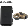 image:imageFREELOVE Zoom Premium Metal Fidget Toys for Adults Small Magnetic Slider Heavy Folding Haptic Block Ratchet Wheel Fidget Ring Flip Back Loading EDC Ball Press Push Clicker BlackArmygreen