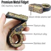 image:imageFREELOVE Zoom Premium Metal Fidget Toys for Adults Small Magnetic Slider Heavy Folding Haptic Block Ratchet Wheel Fidget Ring Flip Back Loading EDC Ball Press Push Clicker BlackArmygreen