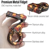 image:imageFREELOVE Zoom Premium Metal Fidget Toys for Adults Small Magnetic Slider Heavy Folding Haptic Block Ratchet Wheel Fidget Ring Flip Back Loading EDC Ball Press Push Clicker BlackCamouflage