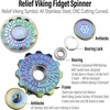 image:imageFreelove Viking Pirate amp Gossip Design Fidgets Spinners Copper Metal Spinner Fidget Toy Prime for Adults Premium Bearing for 46 Mins Autism Sensory ADHD Anxiety Stress Reduce Figet Spiner BrassStainless Steel Rainbow