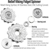 image:imageFreelove Viking Pirate amp Gossip Design Fidgets Spinners Copper Metal Spinner Fidget Toy Prime for Adults Premium Bearing for 46 Mins Autism Sensory ADHD Anxiety Stress Reduce Figet Spiner BrassViking Stainless Steel Silver