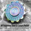 image:imageFreelove Viking Pirate amp Gossip Design Fidgets Spinners Copper Metal Spinner Fidget Toy Prime for Adults Premium Bearing for 46 Mins Autism Sensory ADHD Anxiety Stress Reduce Figet Spiner BrassStainless Steel Rainbow