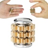 image:imageFREELOVE Chain Gear Little Ouchies Pain Fidget Spinner Mini Small Stim Spiky Grippie Metal Roller Stress Relief Massager Quiet Spin Fidget Toys for Adults 4Gears Silver3gears Stacking Silver