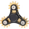 image:imageFREELOVE Gear Metal Fidget Spinner Toys for Adults Small Mini Tiny Pockget Figette Bike Chain Copper Brass Hands Gyro Quiet Silent Cool Cube for Anxiety Men Wheel 10 Gears Linkage BlackBrass4 Gears Linkage Black