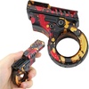 image:imageFREELOVE Zoom Premium Metal Fidget Toys for Adults Small Magnetic Slider Heavy Folding Haptic Block Ratchet Wheel Fidget Ring Flip Back Loading EDC Ball Press Push Clicker BlackCamouflage