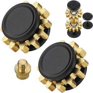 image:imageFREELOVE Gear Metal Fidget Spinner Toys for Adults Small Mini Tiny Pockget Figette Bike Chain Copper Brass Hands Gyro Quiet Silent Cool Cube for Anxiety Men Wheel 10 Gears Linkage BlackBrass1 Gear Black