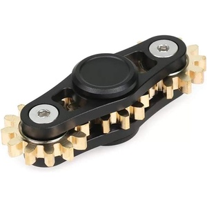 image:imageFREELOVE Gear Metal Fidget Spinner Toys for Adults Small Mini Tiny Pockget Figette Bike Chain Copper Brass Hands Gyro Quiet Silent Cool Cube for Anxiety Men Gears Stacked Scepter Silver3 Gears Linkage Black