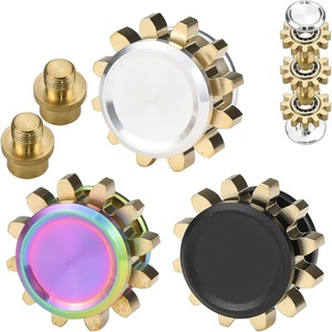 image:imageFREELOVE Gear Metal Fidget Spinner Toys for Adults Small Mini Tiny Pockget Figette Bike Chain Copper Brass Hands Gyro Quiet Silent Cool Cube for Anxiety Men Gears Stacked Scepter SilverColorful