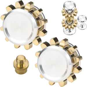 image:imageFREELOVE Gear Metal Fidget Spinner Toys for Adults Small Mini Tiny Pockget Figette Bike Chain Copper Brass Hands Gyro Quiet Silent Cool Cube for Anxiety Men Wheel 10 Gears Linkage BlackBrass1 Gear Silver