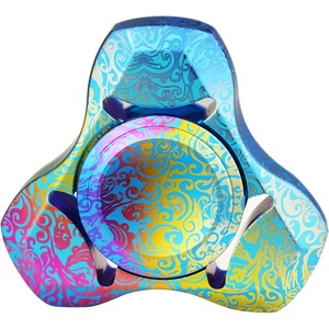 image:imageFREELOVE Metal Fidget Spinner Brass Heavy Long Spinning Toys Cool Silent Small Mini 2nd Fox Figette Spiner for Adults Men Anxiety Quiet Bearing Relief Brass1st Fox Titanium Alloy Acanthus Leaves