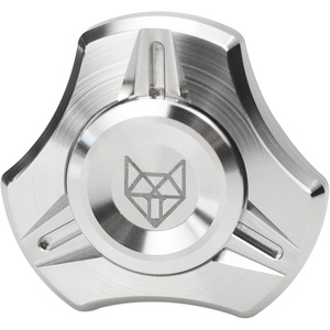 image:imageFREELOVE Metal Fidget Spinner Brass Heavy Long Spinning Toys Cool Silent Small Mini 2nd Fox Figette Spiner for Adults Men Anxiety Quiet Bearing Relief Brass4th Fox Stainless Steel Cnc Silver