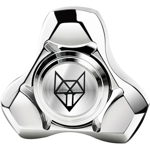 image:imageFREELOVE Metal Fidget Spinner Brass Heavy Long Spinning Toys Cool Silent Small Mini 2nd Fox Figette Spiner for Adults Men Anxiety Quiet Bearing Relief Brass1st Fox Stainless Steel Mirror Silver