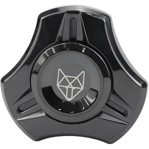 image:imageFREELOVE Metal Fidget Spinner Brass Heavy Long Spinning Toys Cool Silent Small Mini 2nd Fox Figette Spiner for Adults Men Anxiety Quiet Bearing Relief Brass4th Fox Stainless Steel Mirror Black