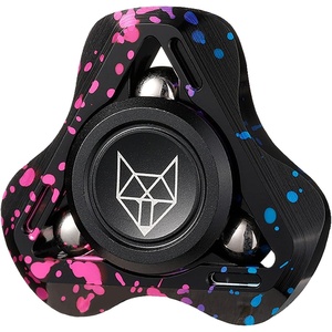 image:imageFREELOVE Metal Fidget Spinner for Adults Upgraded Fox Stainless Steel Fidget Toys High Spin Long Spinning Finger Gyro Small Mini Fidget Block Silent Bearings EDC for Men Anxiety CoolAluminum Alloy Galaxy