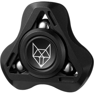 image:imageFREELOVE Metal Fidget Spinner for Adults Upgraded Fox Stainless Steel Fidget Toys High Spin Long Spinning Finger Gyro Small Mini Fidget Block Silent Bearings EDC for Men Anxiety CoolAluminum Alloy Black
