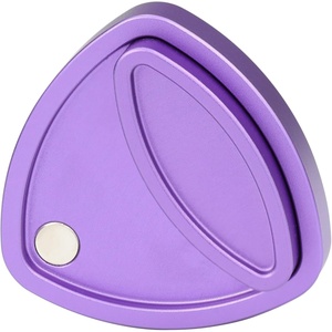 image:imageFREELOVE Metal Magnetic Fidget Toys Slider for Adults Pivot Sliding Magnet Clicker Compact Triangle Haptic Coin Quiet Operate for Stress Relief Anxiety Black SmallGen2Purple