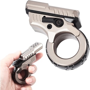 image:imageFREELOVE Zoom Premium Metal Fidget Toys for Adults Small Magnetic Slider Heavy Folding Haptic Block Ratchet Wheel Fidget Ring Flip Back Loading EDC Ball Press Push Clicker BlackSanding