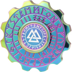 image:imageFreelove Viking Pirate amp Gossip Design Fidgets Spinners Copper Metal Spinner Fidget Toy Prime for Adults Premium Bearing for 46 Mins Autism Sensory ADHD Anxiety Stress Reduce Figet Spiner BrassStainless Steel Rainbow